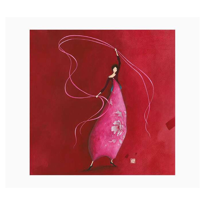 Pictura Gaëlle Boissonnard Tarjeta Doble - Acabado en Barniz de Relieve UV Grueso - Laminado Mate de Tacto Suave - 16x16cm - P