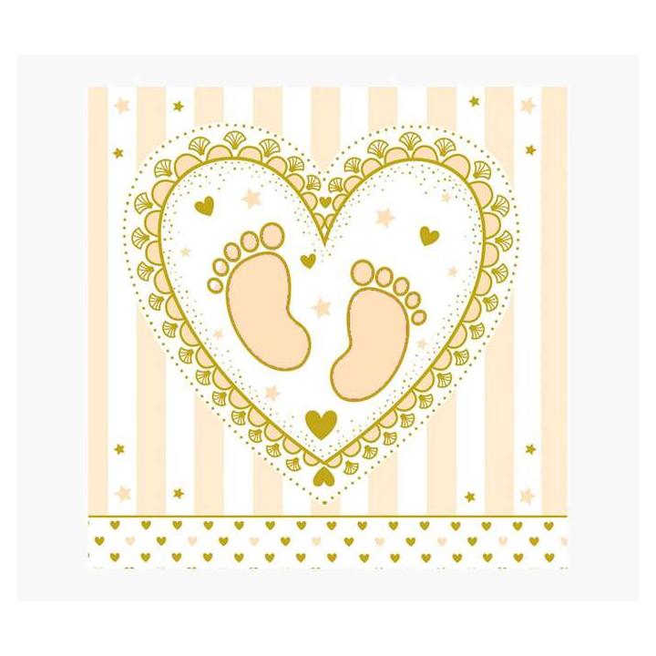 Pictura Tarjeta Arabesque - 16x16cm - Tematica Bebes - Tarjeta Triptica - Incluye Sobre Blanco - Papel con Certificacion FSC