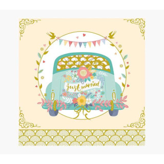 Pictura Tarjeta Arabesque - 16x16cm - Tematica Boda - Tarjeta Triptica sin Envoltorio - Incluido Sobre Blanco - Papel con Certi