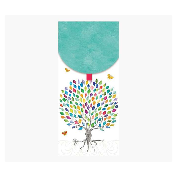 Pictura Tarjeta Money Cards - Tarjeta de Regalo Vertical - 9.6x21.3cm - Tematica Arbol - Embolsada Individualmente - Incluye So