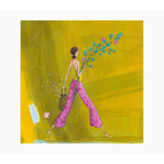 Pictura Gaëlle Boissonnard Tarjeta Doble - Acabado en Barniz de Relieve UV Grueso - Laminado Mate de Tacto Suave - 16x16cm - P