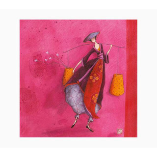 Pictura Gaëlle Boissonnard Tarjeta Doble - Acabado en Barniz de Relieve UV Grueso - Laminado Mate de Tacto Suave - 16x16cm - P