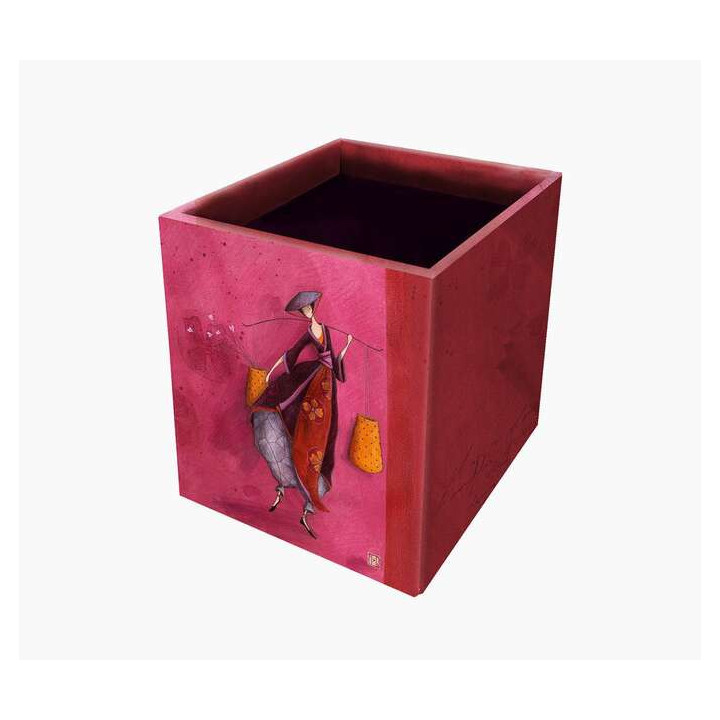 Pictura Gaëlle Boissonnard Caja Portalapices - 8.5x8.5x10.5cm - Diseño Artistico y Colorido - Ideal para Organizar Tus Lapice