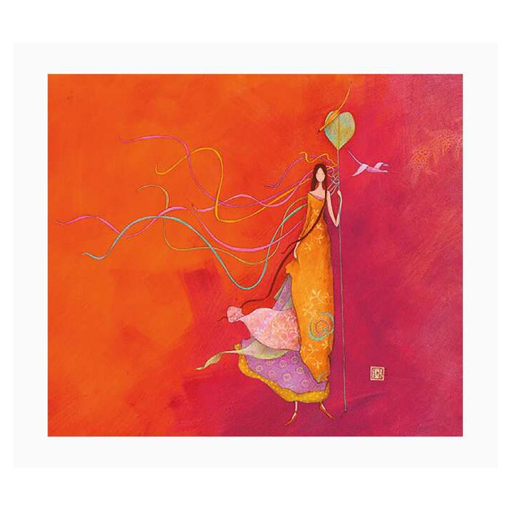 Pictura Gaëlle Boissonnard Tarjeta Doble - Acabado en Barniz de Relieve UV Grueso - Laminado Mate de Tacto Suave - 10.5x21cm -