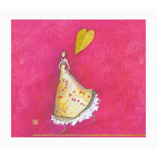 Pictura Gaëlle Boissonnard Tarjeta Doble - Acabado en Barniz de Relieve UV Grueso - Laminado Mate de Tacto Suave - 10.5x21cm -