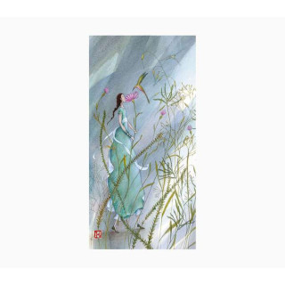 Pictura Aquarupella Gaëlle Boissonnard Tarjeta Doble 10.5x21cm - Acabado en Barniz de Relieve UV Grueso - Laminado Mate de Tac