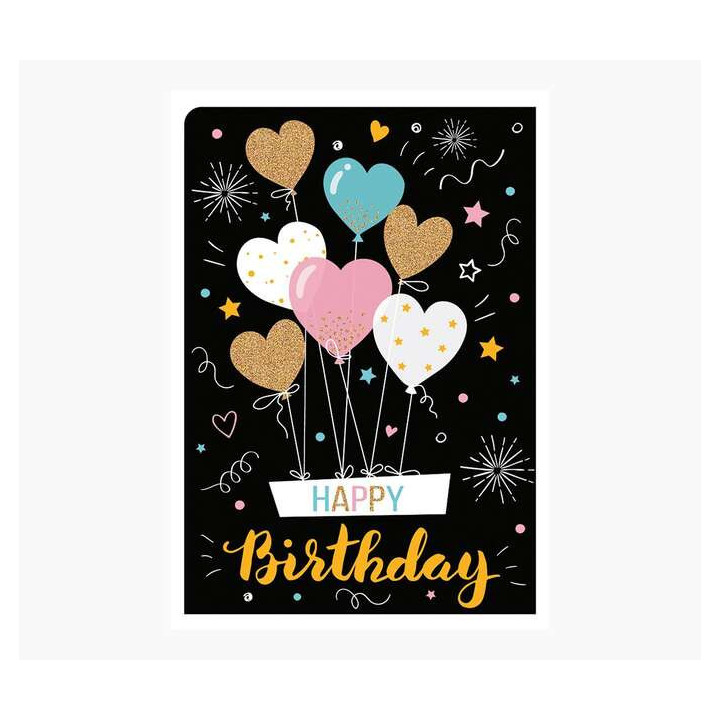 Pictura Tarjeta Zig-Zag - 15x22cm - Tematica Corazones - Triptica sin Envoltorio - Incluye Sobre Blanco - Papel con Certificaci