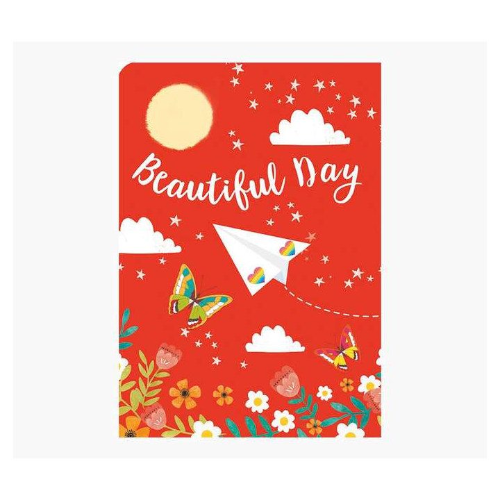 Pictura Tarjeta Felicitacion Zig-Zag Triptico - Estampado en Caliente - Lentejuelas - Pop-Up - 15x22cm - Incluye un Sobre Blanc