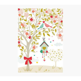 Pictura Tarjeta Felicitacion Zig-Zag Triptico - Estampado en Caliente - Lentejuelas - Pop-Up - 15x22cm - Incluye un Sobre Blanc