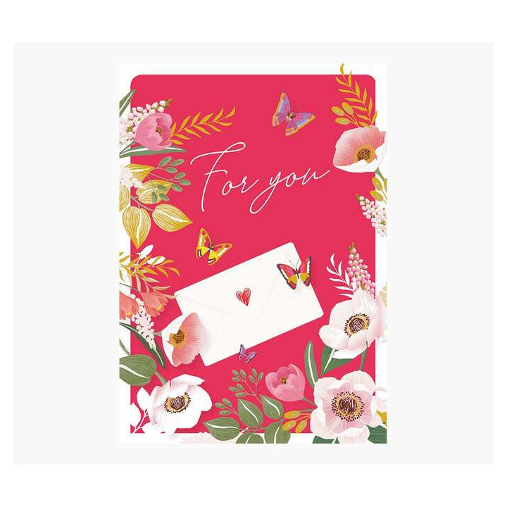 Pictura Tarjeta Felicitacion Zig-Zag Triptico - Estampado en Caliente - Lentejuelas - Pop-Up - 15x22cm - Incluye un Sobre Blanc