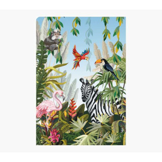 Pictura Tarjeta Zig-Zag - 15x22cm - Tematica Tropical - Triptica sin Envoltorio - Incluye Sobre Blanco - Papel con Certificacio