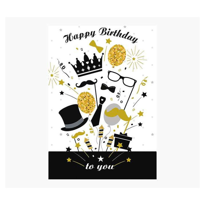 Pictura Tarjeta Zig-Zag - 15x22cm - Tematica Fiesta - Tarjeta Triptica sin Envoltorio - Incluye Sobre Blanco - Papel con Certif