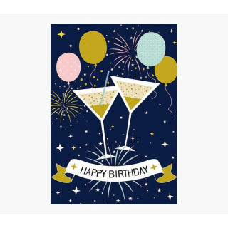 Pictura Tarjeta Zig-Zag - 15x22cm - Tematica Fiesta - Tarjeta Triptica sin Envoltorio - Incluye Sobre Blanco - Papel con Certif