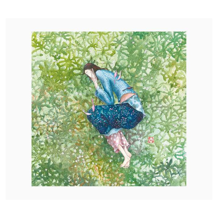 Pictura Gaëlle Boissonnard Tarjeta Doble - Acabado en Barniz de Relieve UV Grueso - Laminado Mate de Tacto Suave - 16x16cm - P