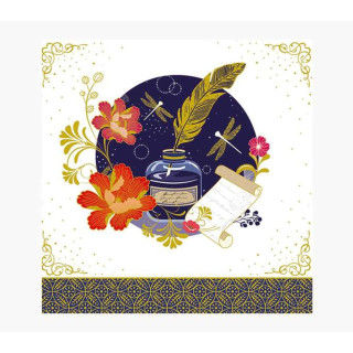 Pictura Tarjeta Arabesque - 16x16cm - Tematica de Diseño Arabe - Tarjeta Triptica sin Envoltorio - Incluye Sobre Blanco - Impr