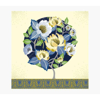 Pictura Tarjeta Arabesque - 16x16cm - Tematica de Flores - Tarjeta Triptica sin Envoltorio - Incluye Sobre Blanco - Impresas en