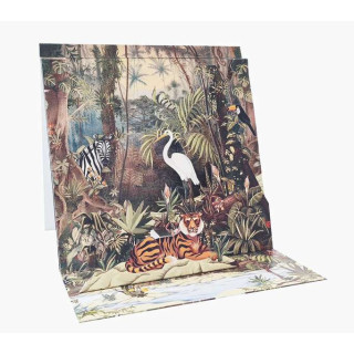 Pictura Tarjeta 3D Pop-Up - 16x16cm - Tematica de La Jungla - Embolsada Individualmente - Incluye Sobre Blanco - Papel con Cert
