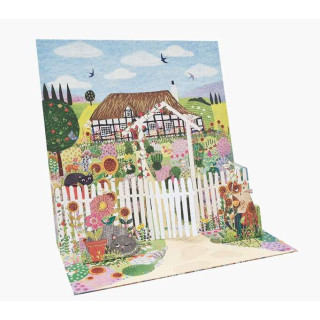 Pictura Tarjeta 3D Pop-Up - 16x16cm - Tematica Casa de Campo - Embolsada Individualmente - Incluye Sobre Blanco - Papel con Cer