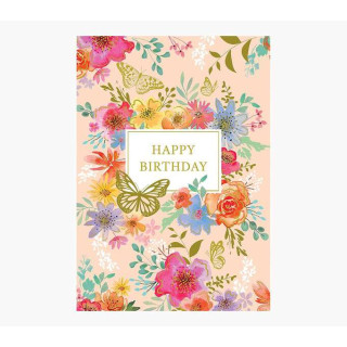 Pictura Tarjeta Zig-Zag - 15x22cm - Tematica de Flores - Tarjeta Triptica sin Envoltorio - Incluye Sobre Blanco - Impresas en P