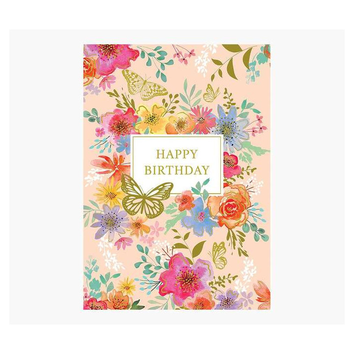 Pictura Tarjeta Zig-Zag - 15x22cm - Tematica de Flores - Tarjeta Triptica sin Envoltorio - Incluye Sobre Blanco - Impresas en P