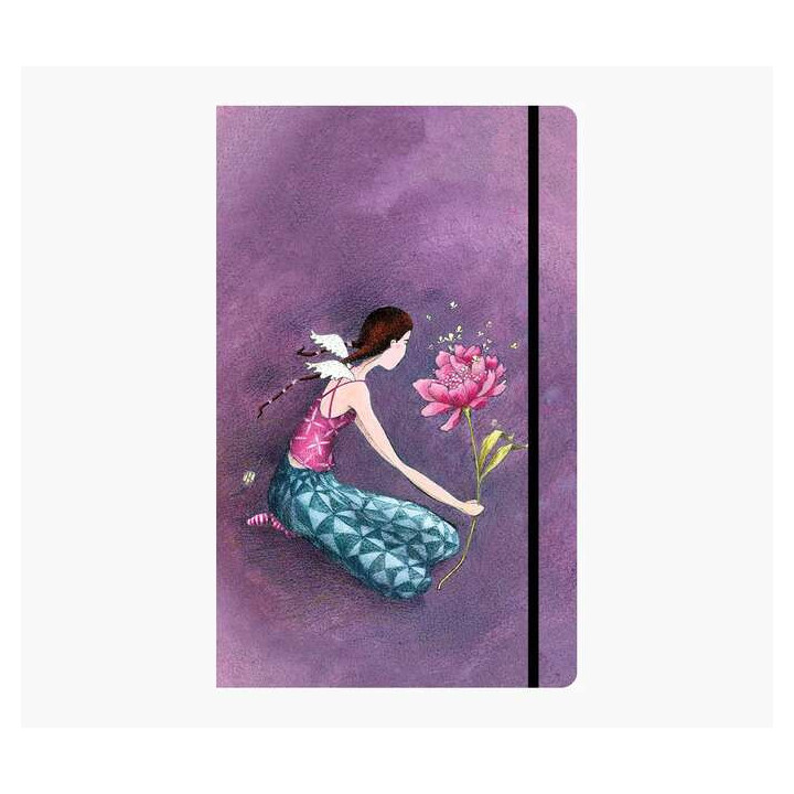 Pictura Gaëlle Boissonnard Cuaderno de Tapa Dura - 13x21cm - Cierre con Cinta Elastica - Cinta de Raso para Marcar La Pagina -