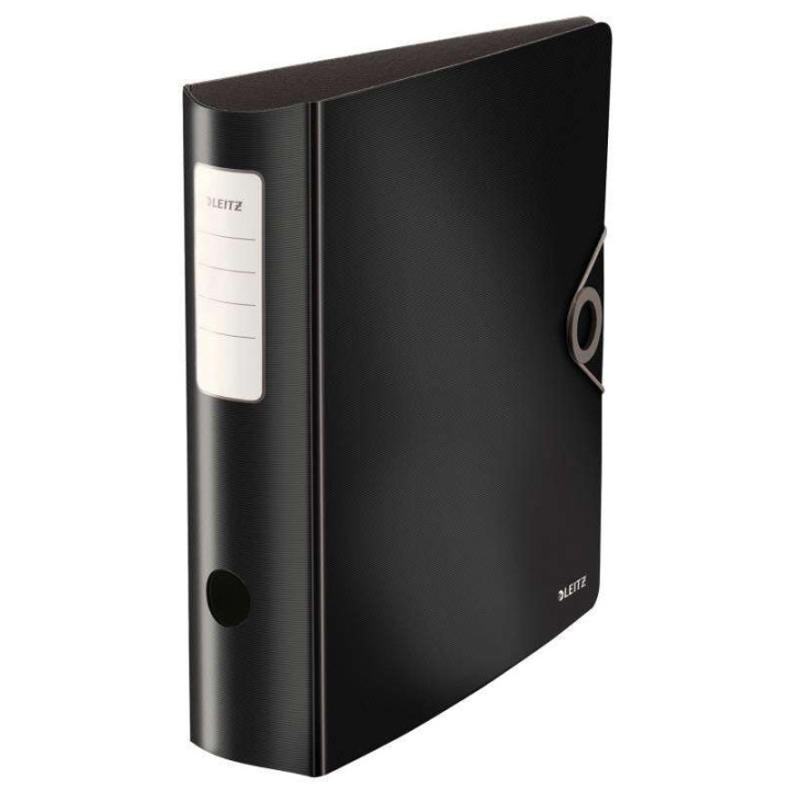 Leitz Active Solid Archivador de Palanca para formato A4 - Lomo Ancho Redondeado de 75mm - Mecanismo de 180° - Cierre con Goma