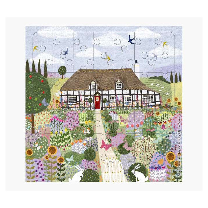 Pictura Tarjeta Puzzle - 15.5x15.5cm - Tematica Casa de Campo - 49 Piezas - Incluye Tarjeta Plegada y Sobre Blanco - Certificac