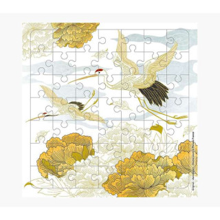 Pictura Tarjeta Puzzle - 15.5x15.5cm - Tematica Grullas - 49 Piezas - Incluye Tarjeta Plegada y Sobre Blanco - Certificacion FS