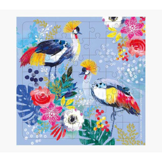 Pictura Tarjeta Puzzle - 15.5x15.5cm - Tematica de Grullas - 49 Piezas - Incluye Tarjeta Plegada y Sobre Blanco - Certificacion