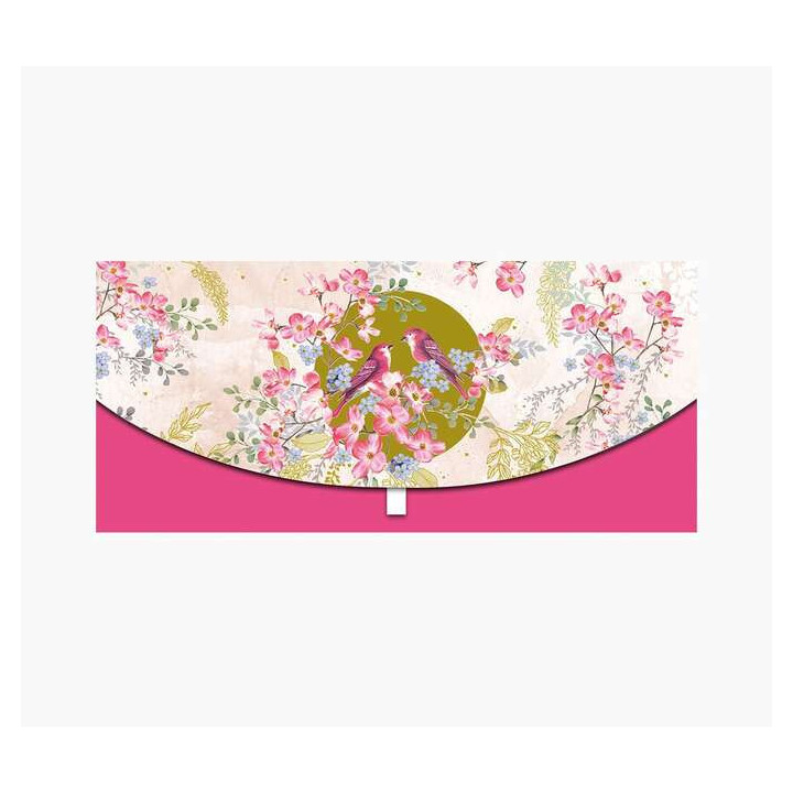 Pictura Tarjeta Money Cards - 21.3x9.6cm - Diseño Tematico de Pajaros y Flores - Incluye Sobre Blanco - Certificacion FSC