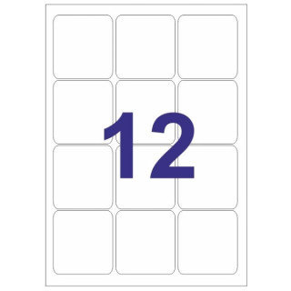 Multi3 Pack de 1.200 Etiquetas Tamaño 63.5x72mm - Adhesivo Permanente - Cantos Romos - Color Blanco