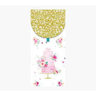 Pictura Tarjeta Money Cards - 9.6x21.3cm - Formato Vertical para Regalos Elegantes - Tematica de Tarta - Embolsada Individualme