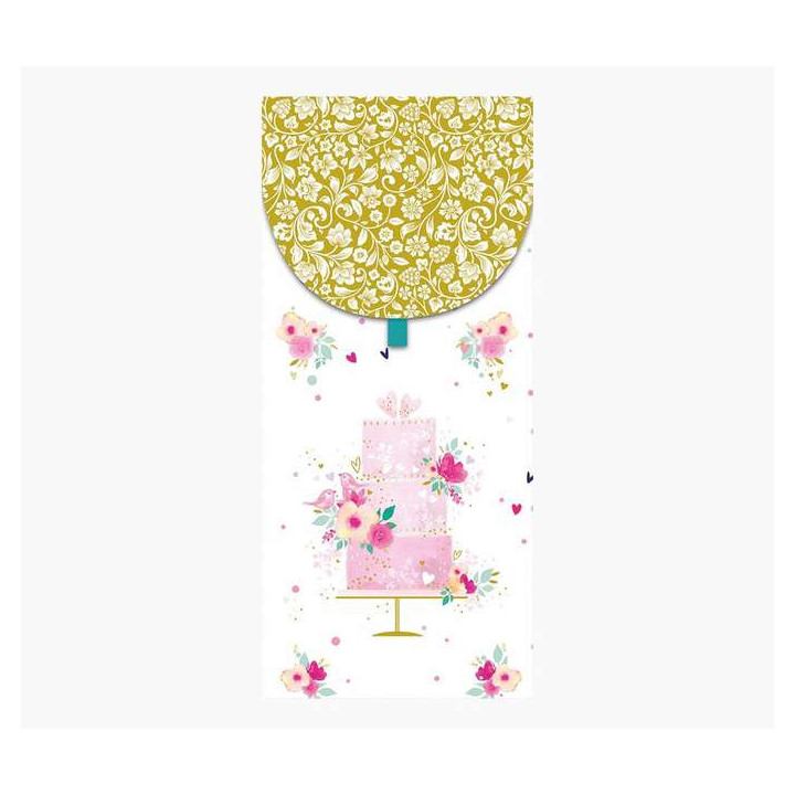 Pictura Tarjeta Money Cards - 9.6x21.3cm - Formato Vertical para Regalos Elegantes - Tematica de Tarta - Embolsada Individualme