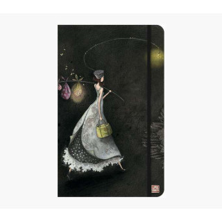 Pictura Gaëlle Boissonnard Cuaderno de Tapa Dura - 13x21cm - Cierre con Cinta Elastica - Cinta de Raso para Marcar La Pagina -