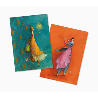 Pictura Aquarupella Gaëlle Boissonnard Pack de 2 Cuadernos A6 48 Paginas - Uno con Cuadricula y el otro Liso - Tamaño 10.5x15