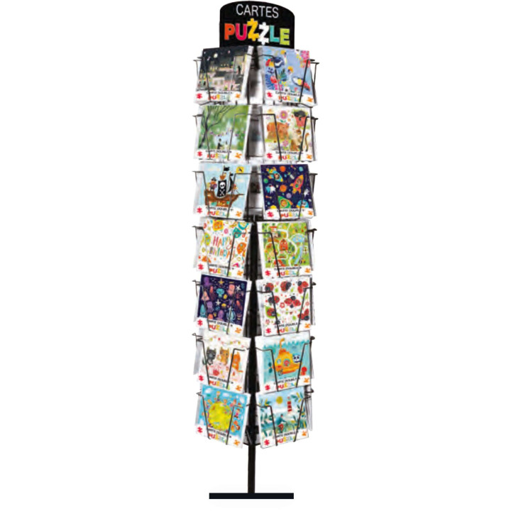 Pictura Expositor Puzzle - 15.5x15.5cm - 35 Compartimentos - Capacidad para 210 Tarjetas - Impresas en Papel con Certificacion