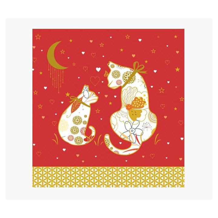 Pictura Tarjeta Arabesque - 16x16cm - Tematica Gatos - Tarjeta Triptica - Incluye Sobre Blanco - Papel con Certificacion FSC