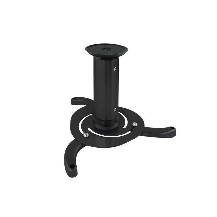 Tooq Soporte Universal de Techo para Proyector - Inclinable y Giratorio - Peso Max 10Kg - Color Negro