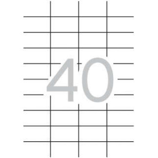 Apli Pack de 4.000 Etiquetas Rectangulares 52.5x29.7mm - 100 Hojas por 40 Etiquetas - Adhesivo Permanente - Cantos Rectos - Col