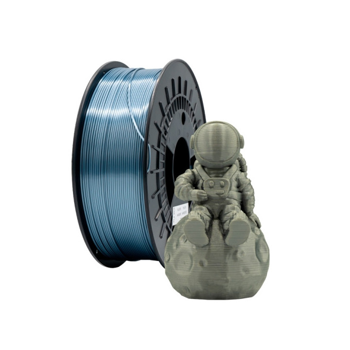 Filamento 3D PLA SILK - Diametro 1.75mm - Bobina 1kg - Color Plata