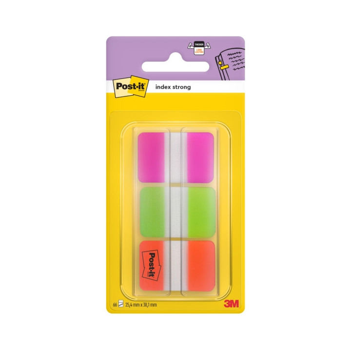 Post-It Index Dispensador con 66 Marcadores Reposicionables - Forma Rectangular - Colores Surtidos