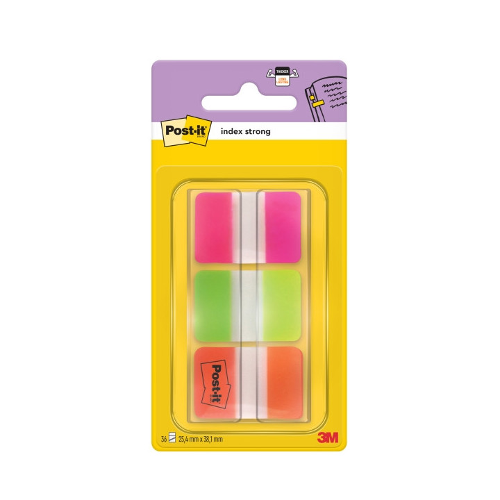 Post-It Index Dispensador con 36 Marcadores Reposicionables - Forma Rectangular - Colores Surtidos