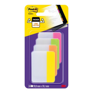 Post-It Index Dispensador con 66 Marcadores Reposicionables - Forma Rectangular - Colores Surtidos