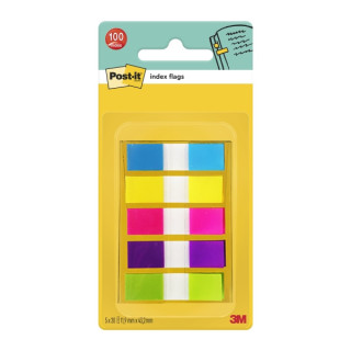 Post-It Index Dispensador con 100 Marcadores de Indice Reposicionables - Forma Rectangular - Colores Surtidos