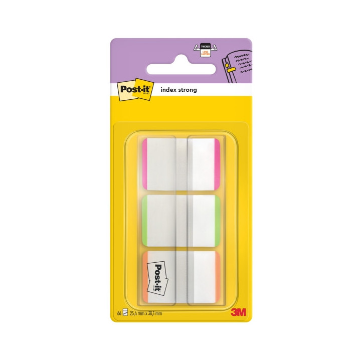 Post-It Index Dispensador con 66 Marcadores Reposicionables - Forma Rectangular - Colores Surtidos