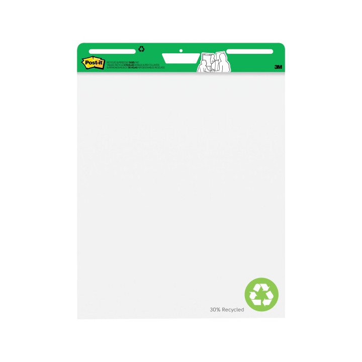 Post-It Super Sticky Pack de 2 Blocs de Reuniones - 30 Hojas por Bloc - Forma Rectangular - 635x762mm - Color Blanco