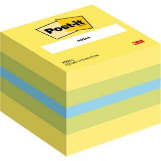 Post-It Cubo de 400 Notas Adhesivas Reposicionables - Forma Cuadrada - 51x51mm - Colores Surtidos