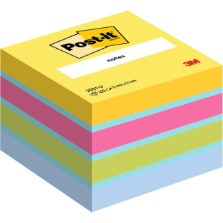 Post-It Cubo de 400 Notas Adhesivas Reposicionables - Forma Cuadrada - 51x51mm - Colores Surtidos