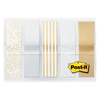 Post-It Index Dispensador con 100 Marcadores de Indice Reposicionables - Forma Rectangular - Colores Surtidos