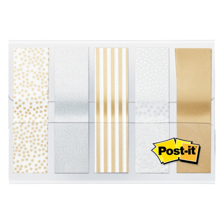Post-It Index Dispensador con 100 Marcadores de Indice Reposicionables - Forma Rectangular - Colores Surtidos